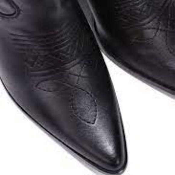 NWT CAPE ROBBIN BELASIMO QUILTED WESTERN POINTY TOE BLACK BOOTS 5.5, 6.5, 7.5 - Picture 4 of 13